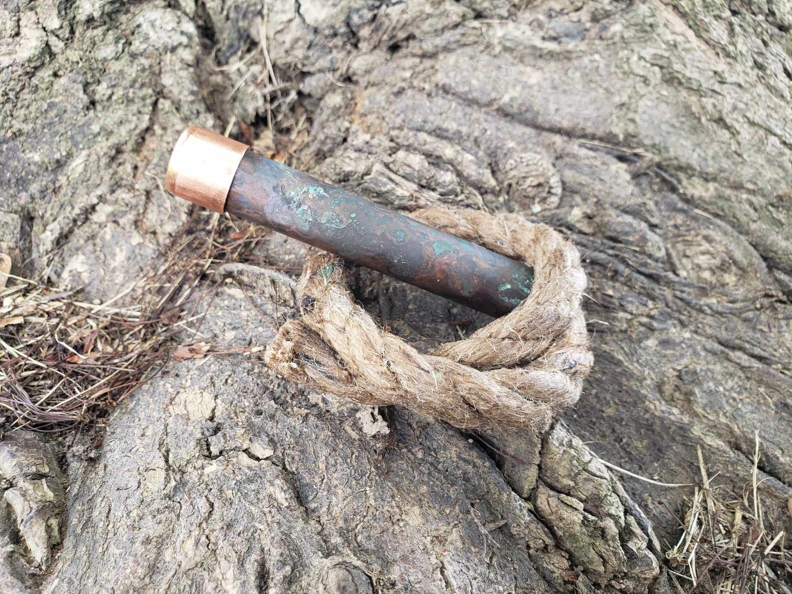 Fire Viper Handmade Copper Fire Starter, Tinder Tube, Bushcraft