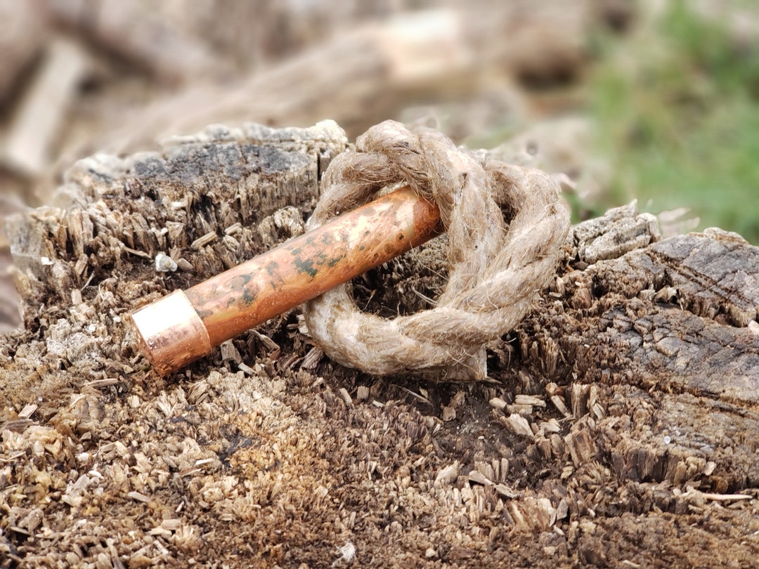 Fire Viper Handmade Copper Fire Starter, Tinder Tube, Bushcraft