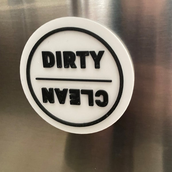 Clean Dirty Dishwasher Magnet | Reversible Clean Dirty Magnet | 3D printed Clean Dirty Dishwasher Label | Dirty Clean Magnet | Kitchen Label