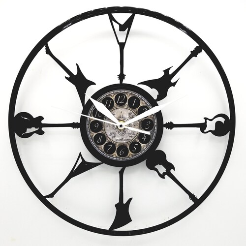 ELECTRIC GUITARS vinyl record clock