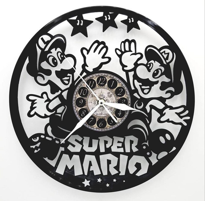 SUPER MARIO BROTHERS vinyl record clock Etsy
