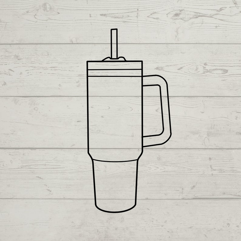 Tumbler Outline SVG, PNG - Etsy