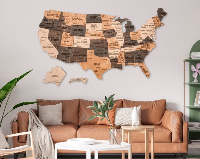 Push Pin United States Map, Travel Map Apartment Decor, USA Map Pin ...
