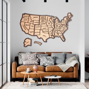 Corkboard Wood USA Push Pin Travel Map For Couples Gifts, Wooden United States Relationship Gifts, Personalized Cork board, Wedding Gifts image 2