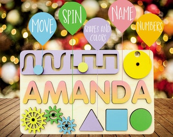 Busy Board Baby Name Puzzle Baby Learning Board Educational Toys Toddler Attività Board