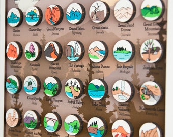 National Park Karte USA Reise karte, Personalisierte Karte Aus Holz National Park Geschenk, USA Push Pin Karte Ein Jahr Jubiläum Geschenk