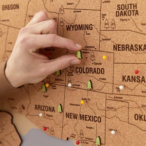 National Park Karte Wand Kunst Reisegeschenk, USA Reise Karte Push Pin Wohnung Dekor, USA Karte 5