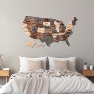 USA Push Pin Travel Map for Couples Map Wall Art, United States Map ...