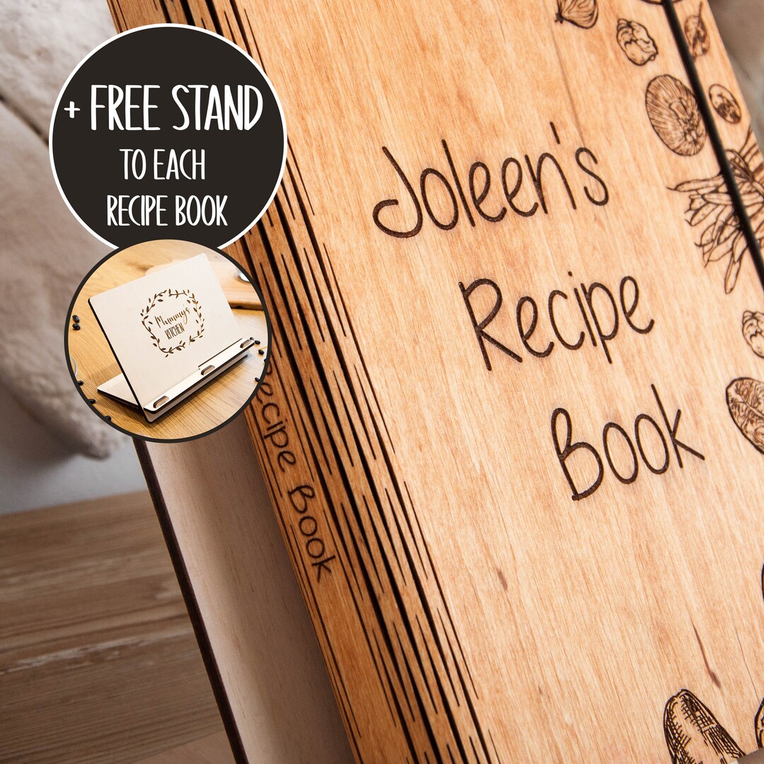 Wooden Recipe Book Binder Ideal Mother Daughter or Godmother Gift