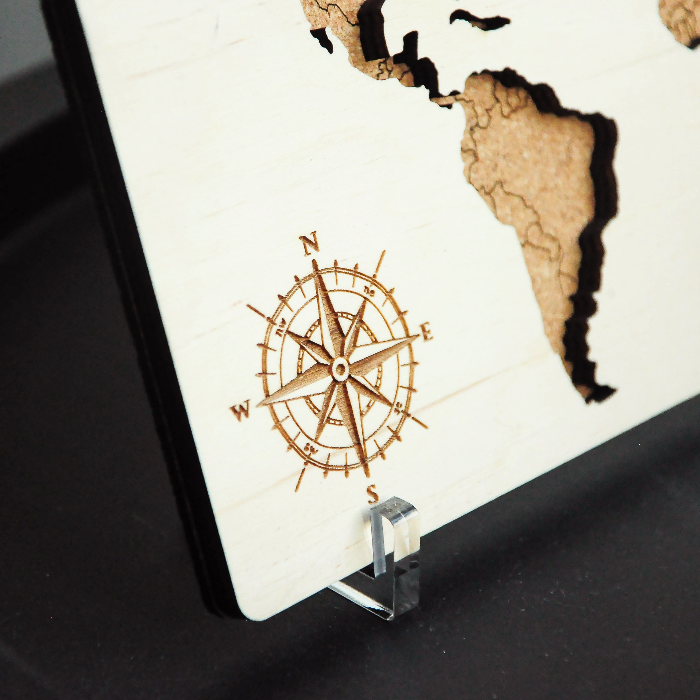 World Map Push Pin, Cork Board Wooden World Map, Custom Travel Map, Apartment Decor Wood Map Of The World