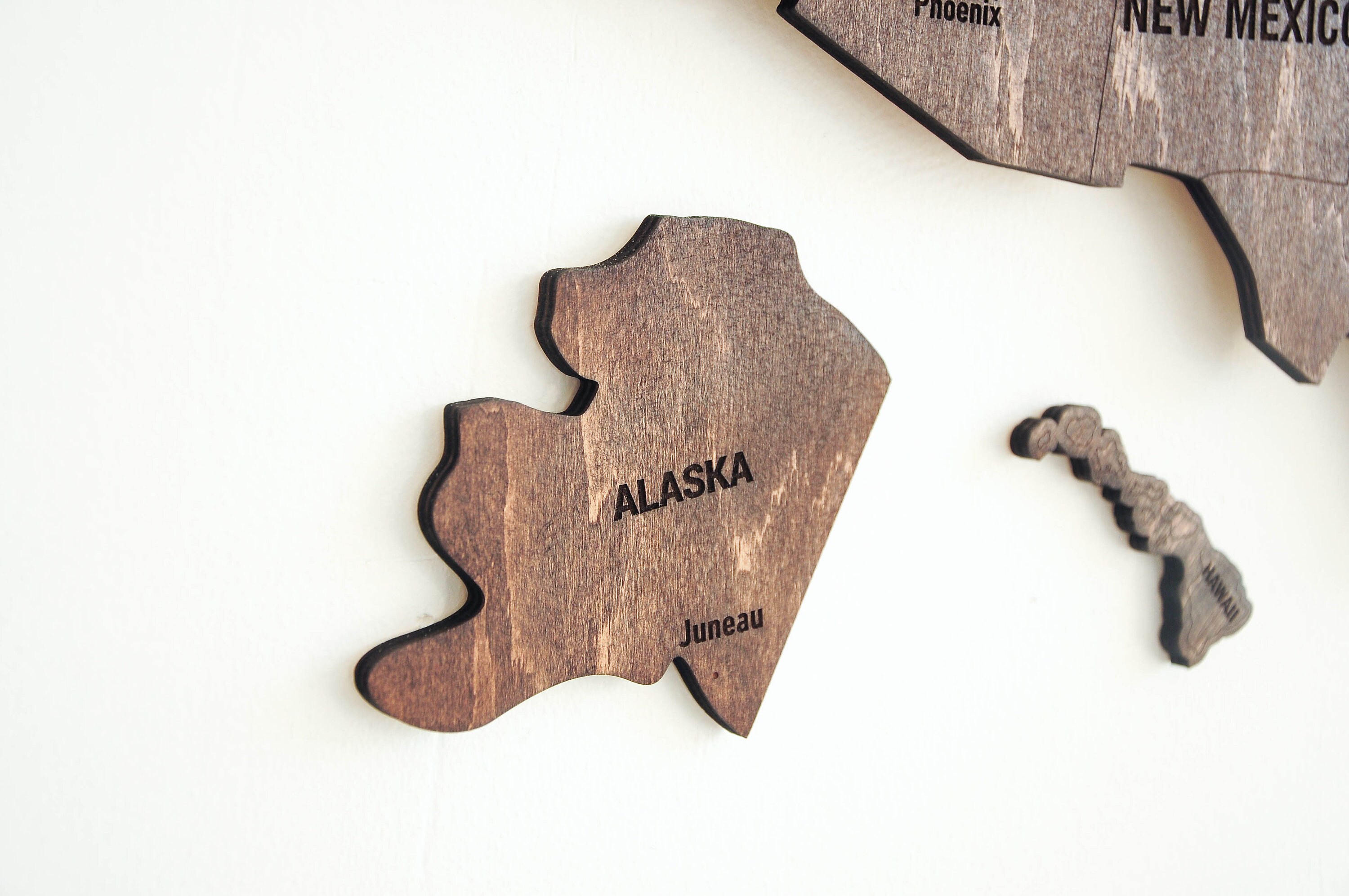 Wood Map of United States, Large Wooden Wall Art US Map, United States ...