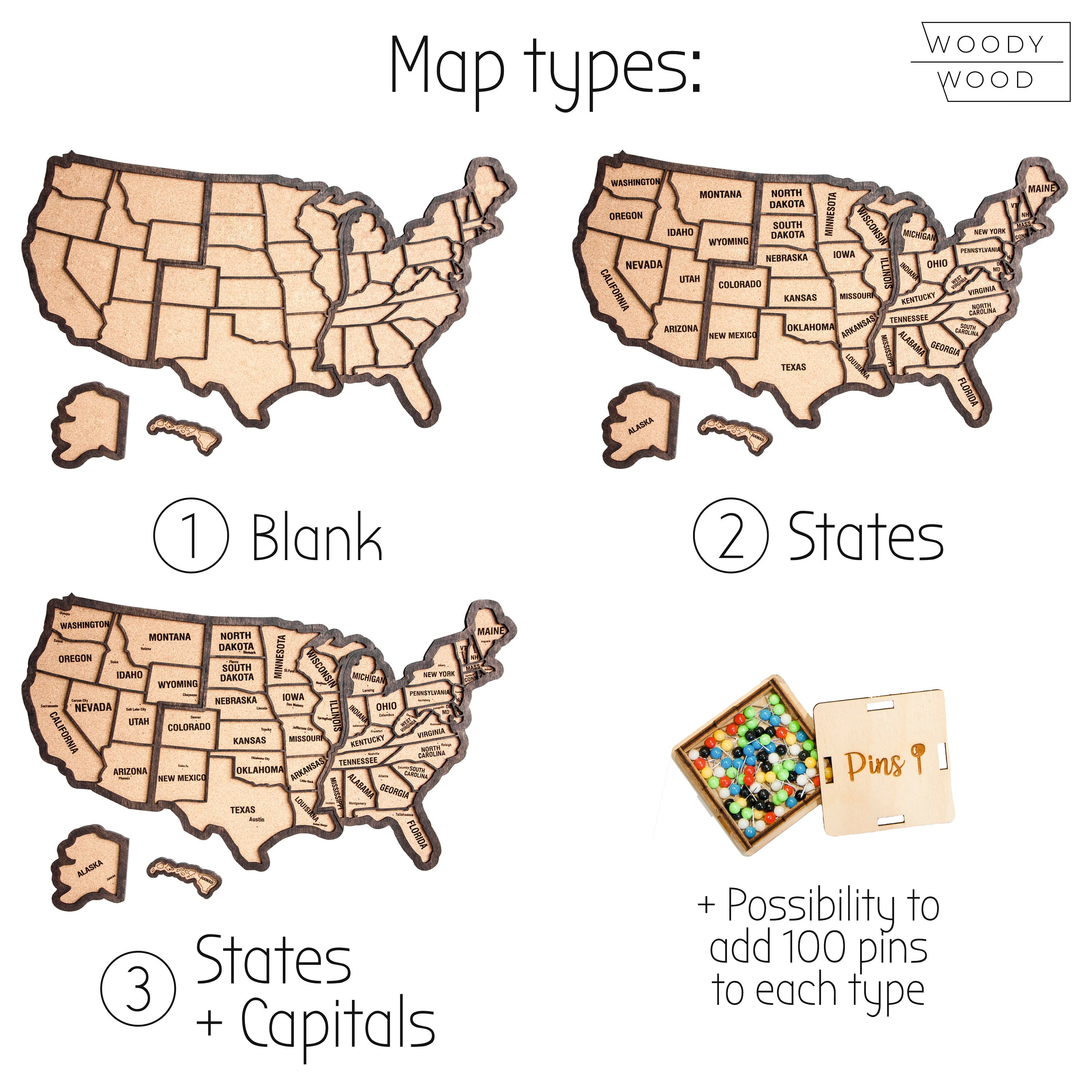 Push Pin United States Map Travel - Il Fullxfull.3030905802 9kwl 