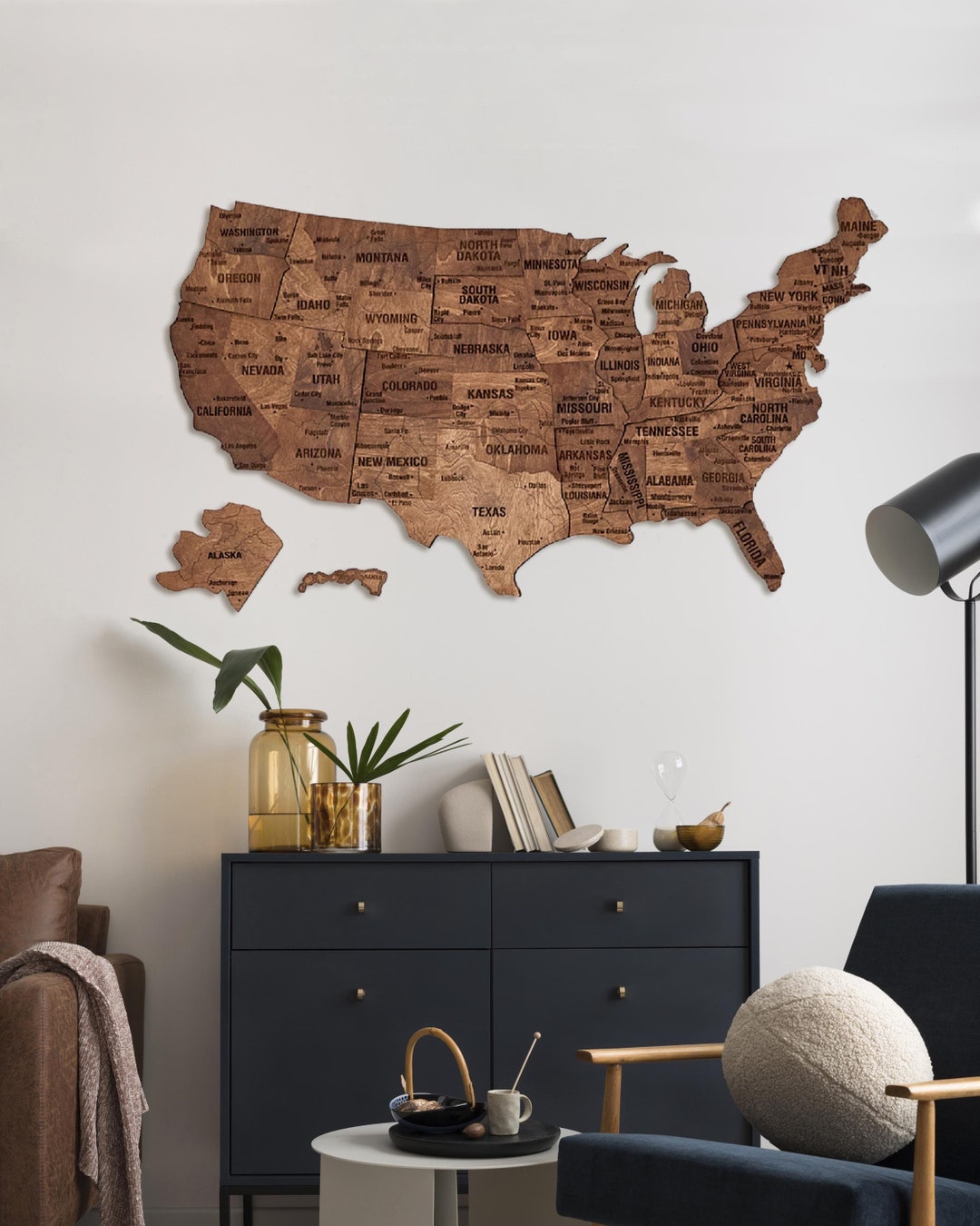 USA Push Pin Travel Map for Couples Map Wall Art, United States Map ...