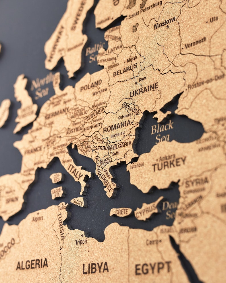 WoodyWoodUA World Map Wall Art - Thumbnail 2
