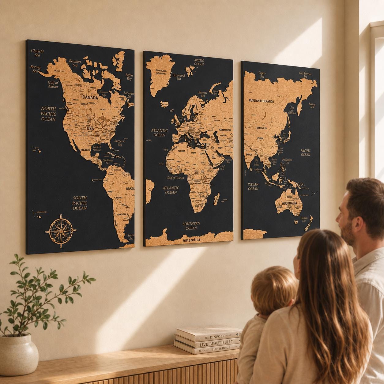 Push Pin World Map With Pins, Wooden Travel Map Wall Art for Couples - Etsy