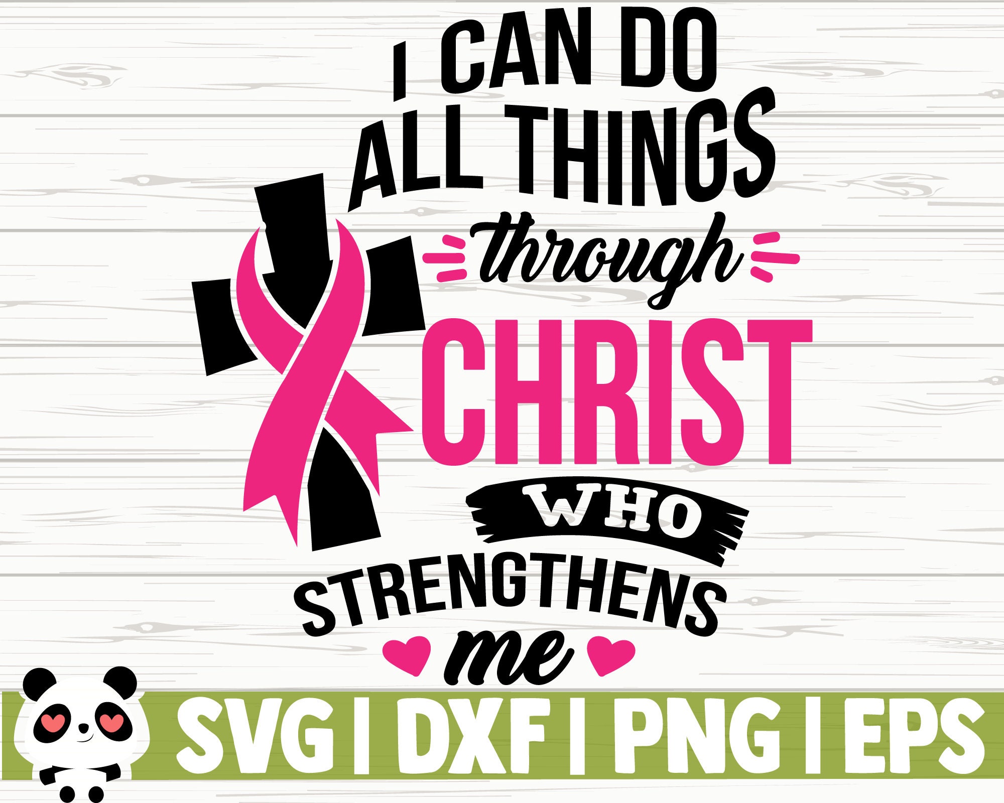 I Can Do All Things Through Christ Breast Cancer Svg, Religious Svg, …