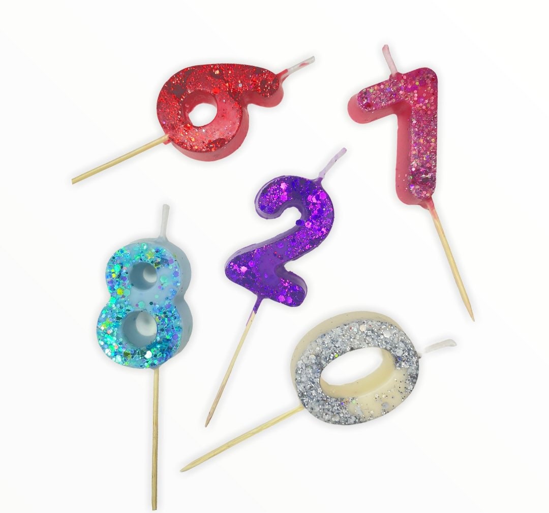 Birthday Number Candles Etsy