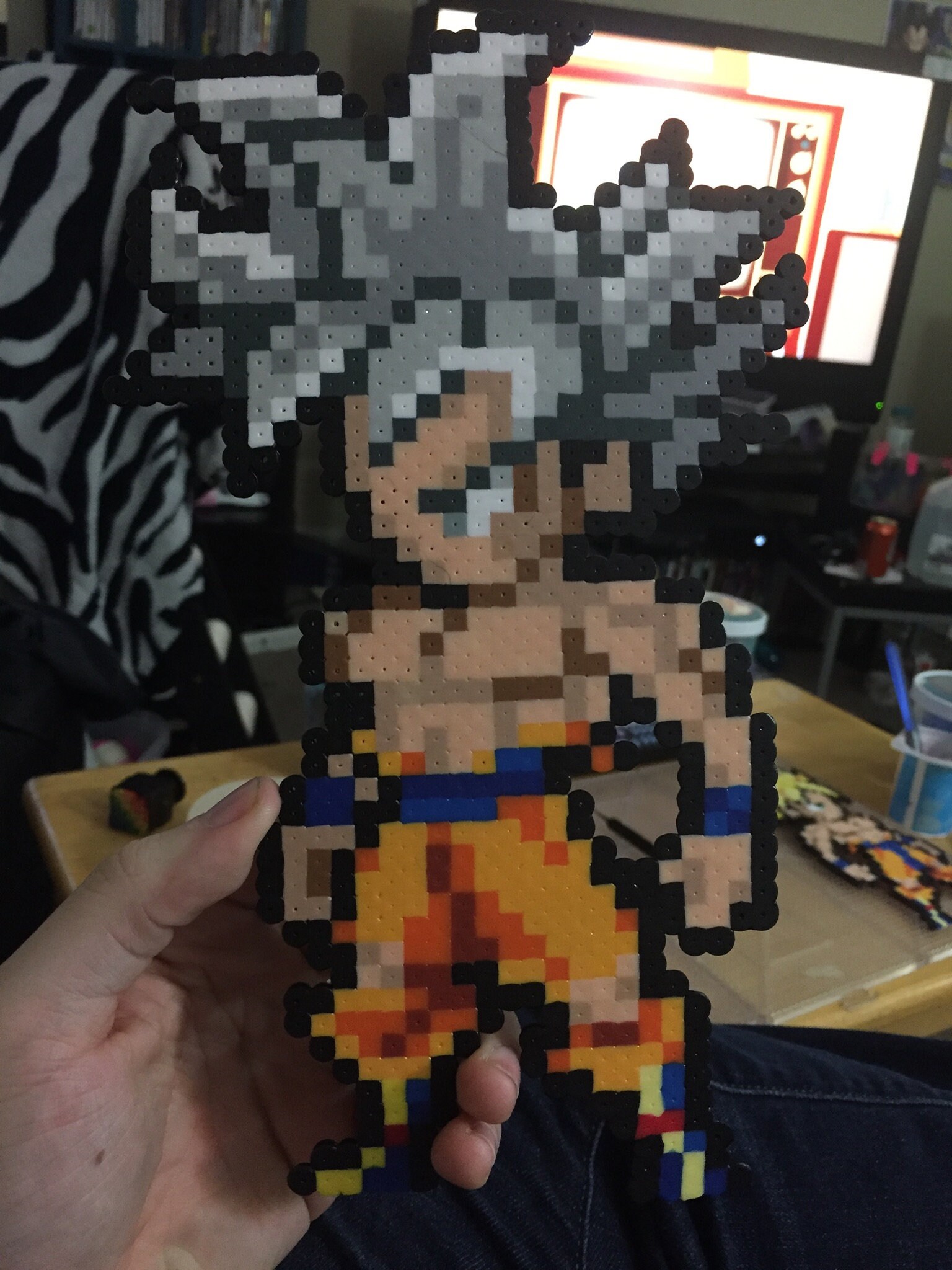 Goku Perler Bead Pixel Art Sprites Full Sized Dragonball Etsy