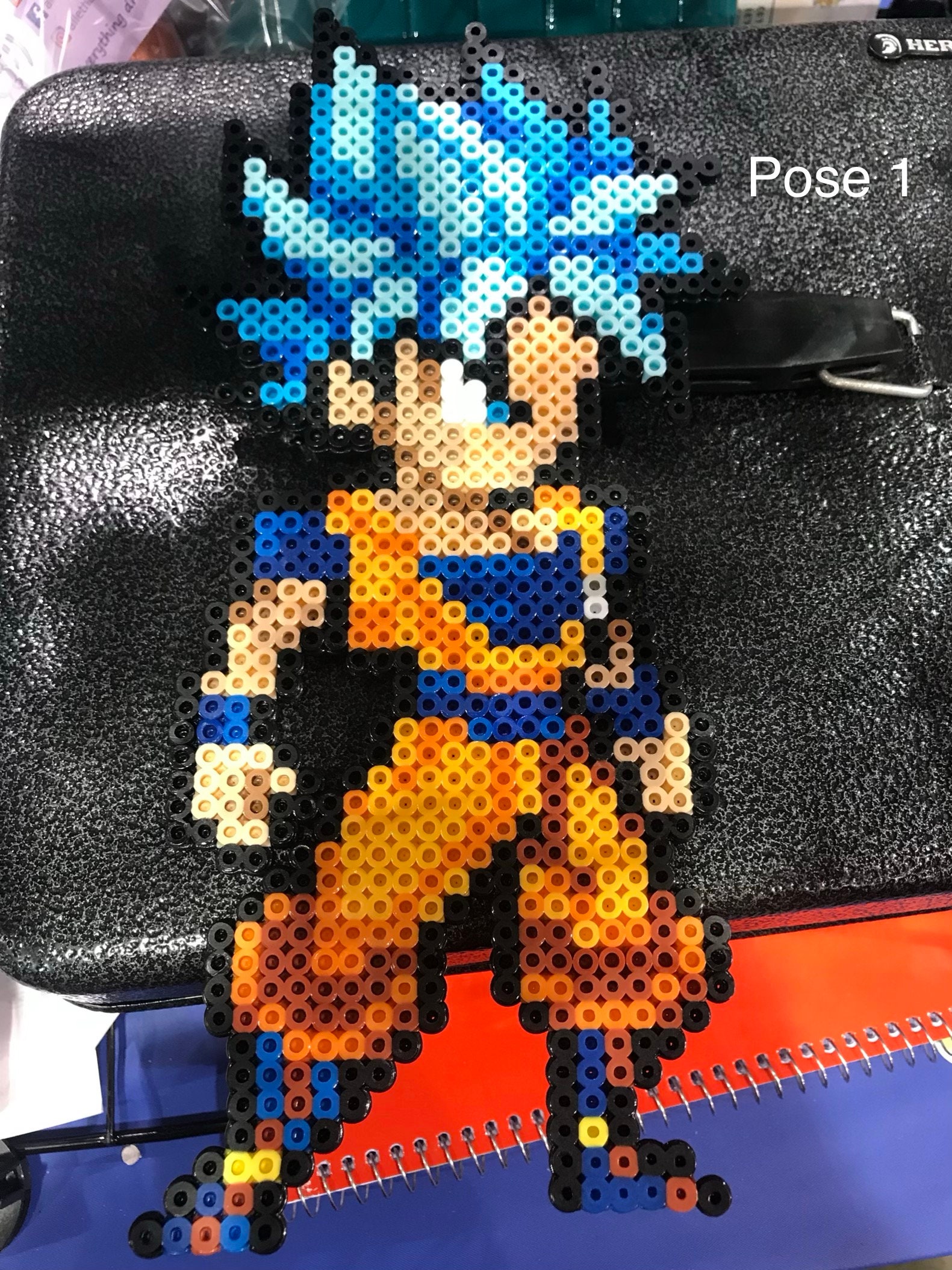 Goku Perler Bead Pixel Art Sprites Full Sized Dragonball Etsy