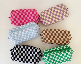 checkered makeup case