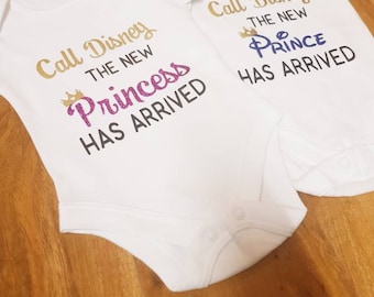 Disney Prince and Princess baby rompers