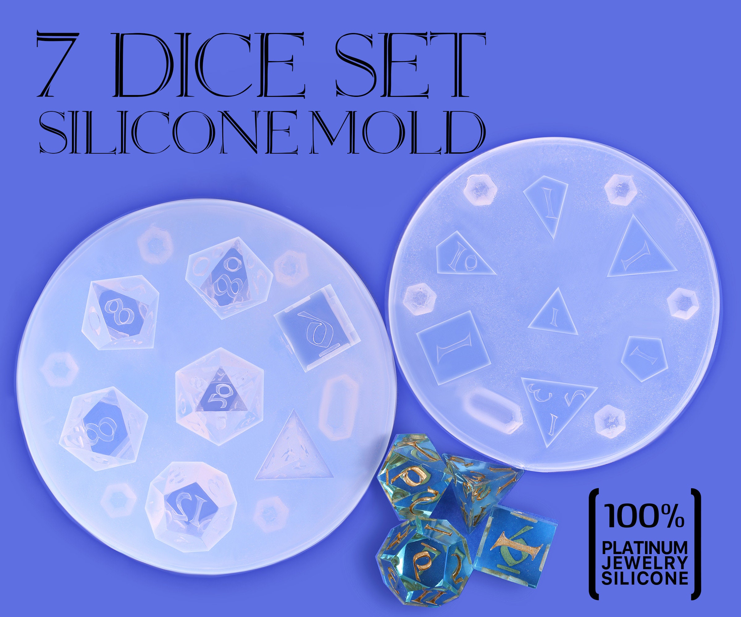 Hexagon Dice Box Mold-dice Storage Box Mold-dnd Dice Mold Set-sharp Edge Dice  Resin Mold-polyhedral Dice Mold-tabletop Dice Silicone Mold 