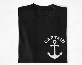 Captain with Anchor T-Shirt | Sailor Birthday