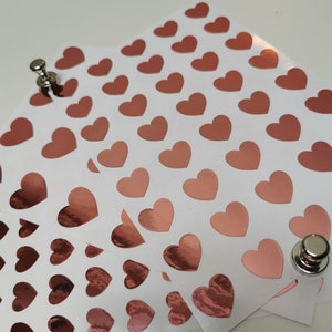 Vinyl Sticker Hearts, Heart Stickers, Notebook Heart Stickers