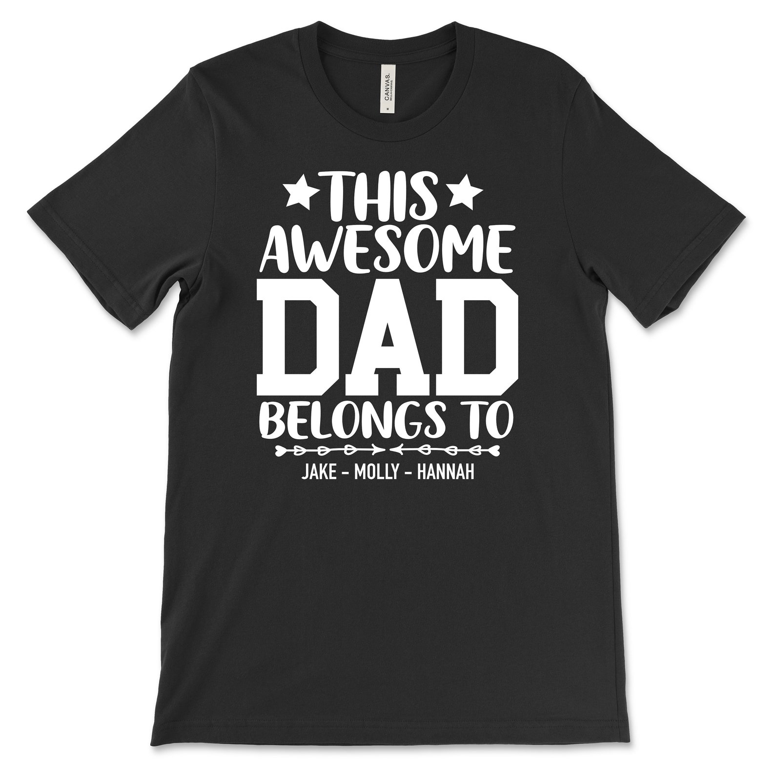 Awesome Dad Belongs to Personalised Tshirt Dad's Etsy