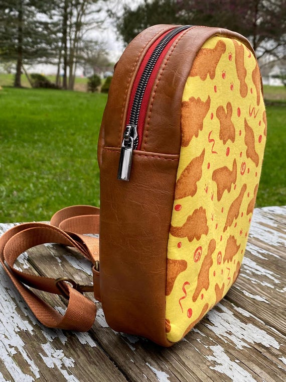 Dino Nugget Lover Mini Backpack Adult Chicken Nuggie Bag - Etsy display picture 3
