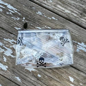 Small Clear Pouch – Handmade Travel, Makeup Bag, Toiletry Bag, Purse Organizer