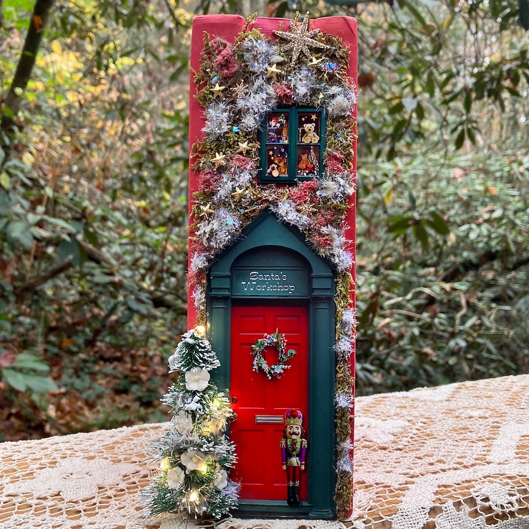 Santa's Bookshelf Insert/christmas Book Etsy