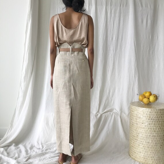 Linen Sheath Skirt ~ Thick soft long linen mermaid