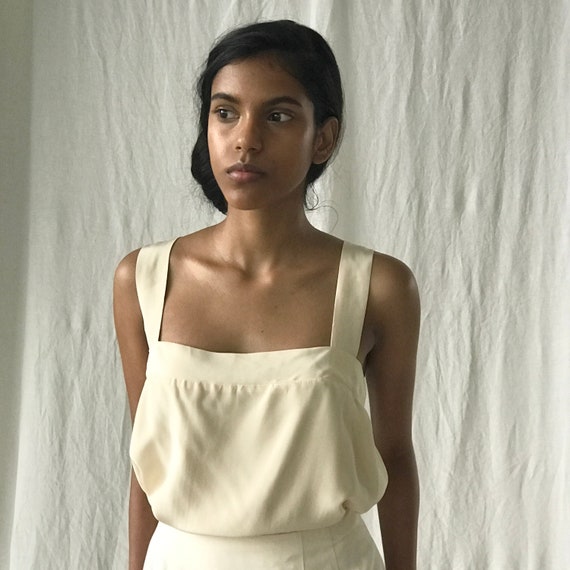 Cream Silk Tank - Soft buttery tank top size M - C