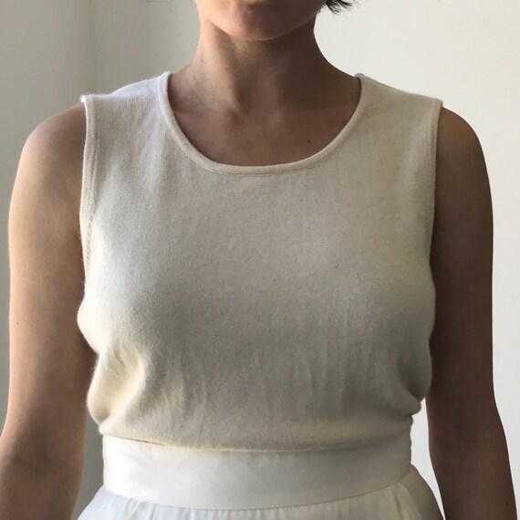 Cashmere Silk Tank - Soft knit tank top size S - C
