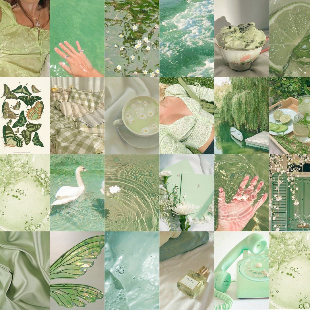 30 PRINTED 4x6 Green Aesthetic Prints Aesthetic Photo | Etsy