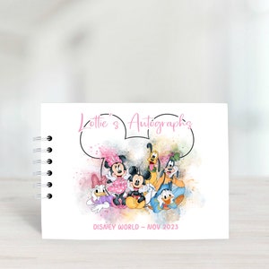 Personalised Mickey Mouse Autograph Book Disneyland / Disney World