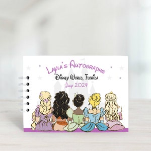 Disney Autograph Book, Princess, Protective Covers, Disneyland Paris, Disney World Signature book, Disney Reveal, Photo Book/ Album - A5