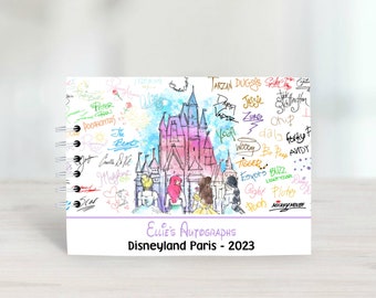 Disney Autograph Book, Princess, castle, Reveal,  Protective Covers, Disneyland Paris, Disney World Signature book/ Photo Book / Album - A5