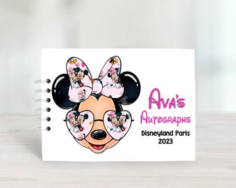 Disney Autograph Book, Minnie Mouse, Protective Covers, Disneyland Paris, Disney World Signature Photo Book / Album, Disney Reveal - A5
