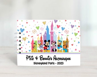 Disney Autogrammbuch, Mickey & Friends, Schutzhüllen, Disneyland Paris, Disney World Signature Fotobuch/Album, Disney Reveal - A5