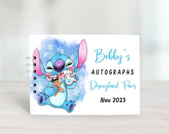 Disney Autogrammbuch, Stitch, Schutzhüllen, Disneyland Paris, Disney World, A5 Unterschriftenbuch, Disney Reveal, Fotobuch/-album.