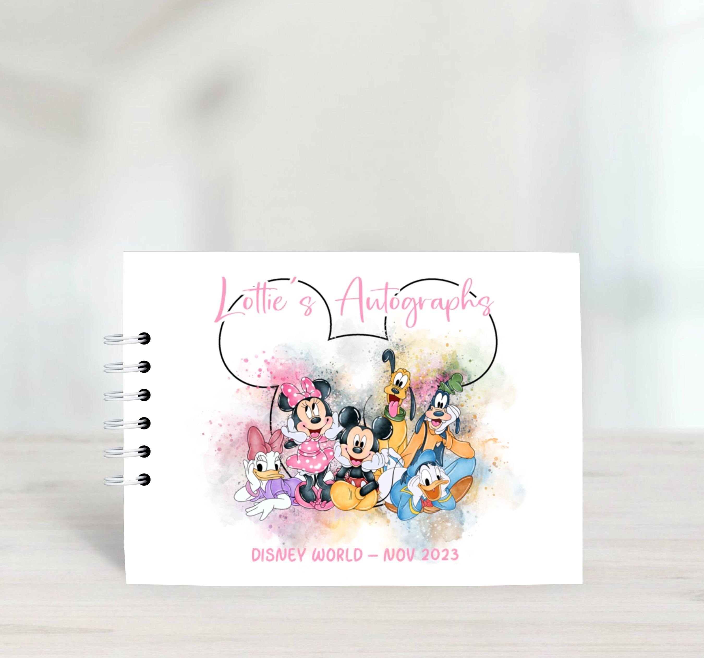 Personalised Autograph Book for Disney Vacation Character Meet & Greets 