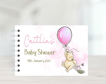 Personalisiertes Winnie Puuh-Gästebuch, Namenstag-Mitteilungsbuch, Taufengästebuch, Sammelalbum-Tauffest-Geschenk