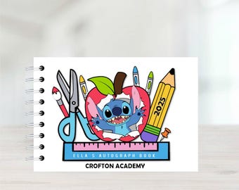 Personalised School Leavers Stitch Autograph Book,  Girls /Boys Year 6 keepsake, memory book, Class of leavers gift, Primary school