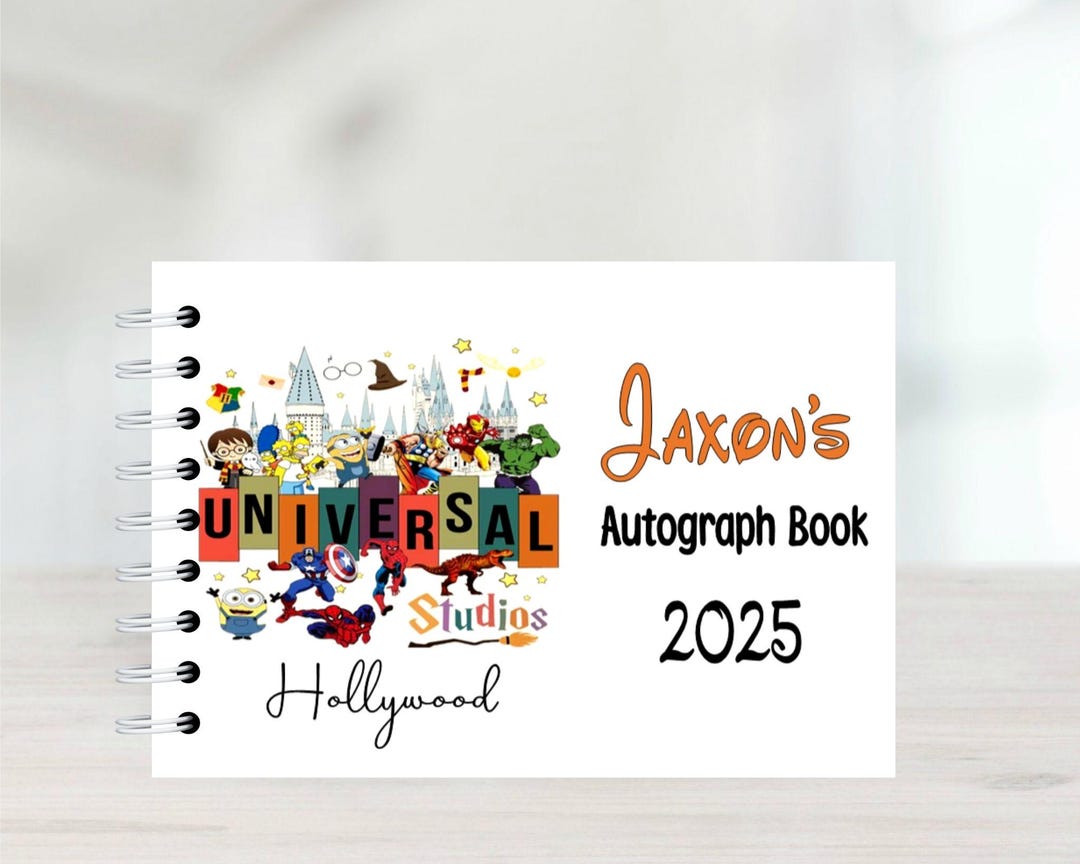 Universal Auto Graph Personalised Universal Studios, Hollywood, Orlando Florida, California ...