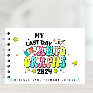 Libro degli autografi personalizzato per diplomati, ricordo per ragazze/ragazzi di sesta elementare, libro dei ricordi, regalo per diplomati, scuola primaria, scuola dell'infanzia