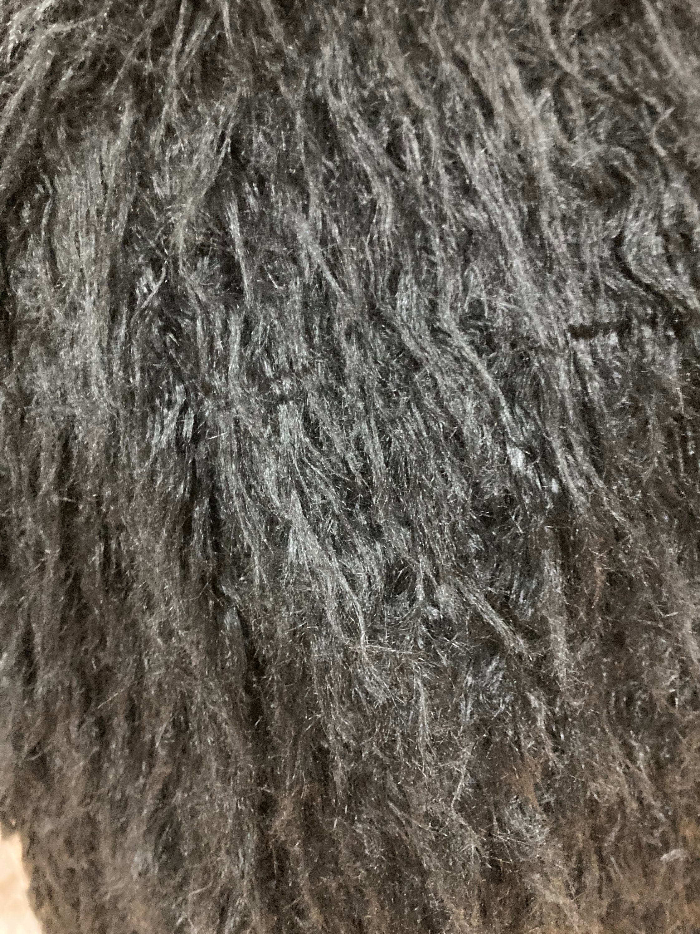 Black Mongolian Faux Fur Fabric Faux Fur Craft and Sewing - Etsy UK