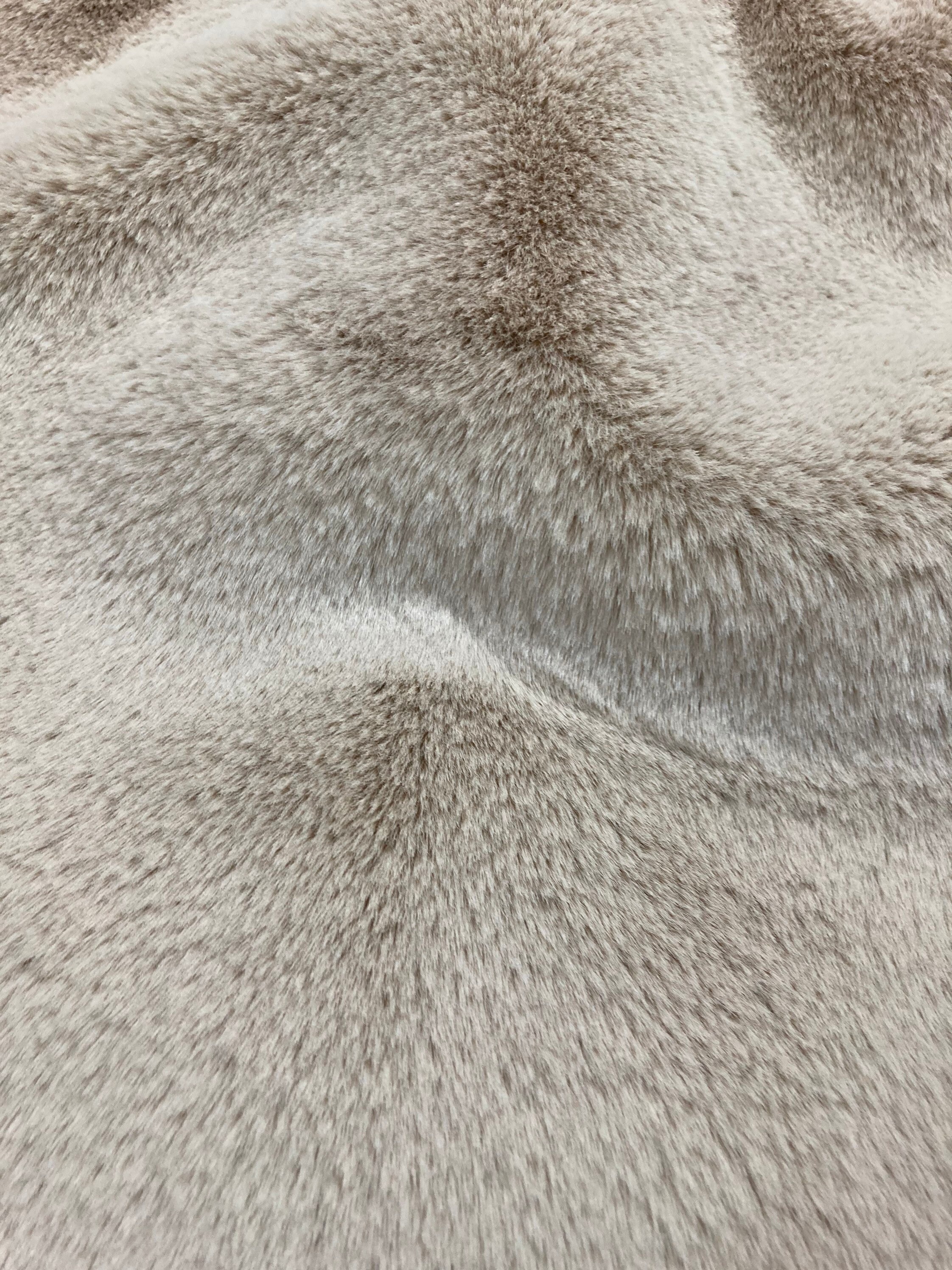 Beige soft rabbit faux fur fabric faux fur beige fur Etsy