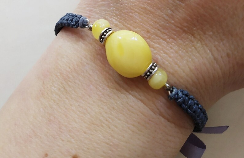 Knotted bracelet and earrings with Baltic milky amber beads,Amber jewelry set,Baltic yellow butterscotch Royal Amber earrings and bracelet